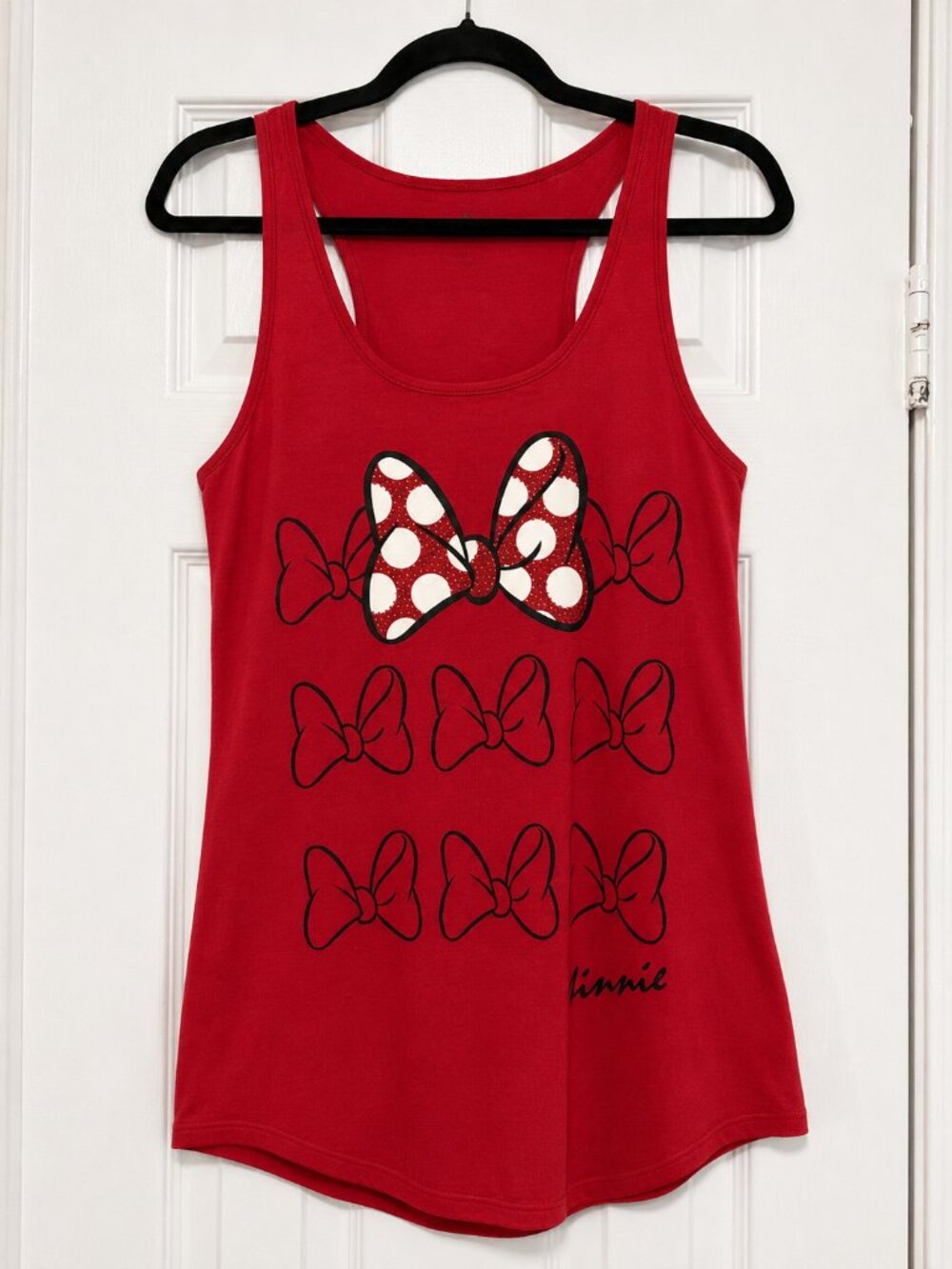 Disney Parks Minnie Mouse Bow Tank Top Red Racerback Disney Vacation Shirt